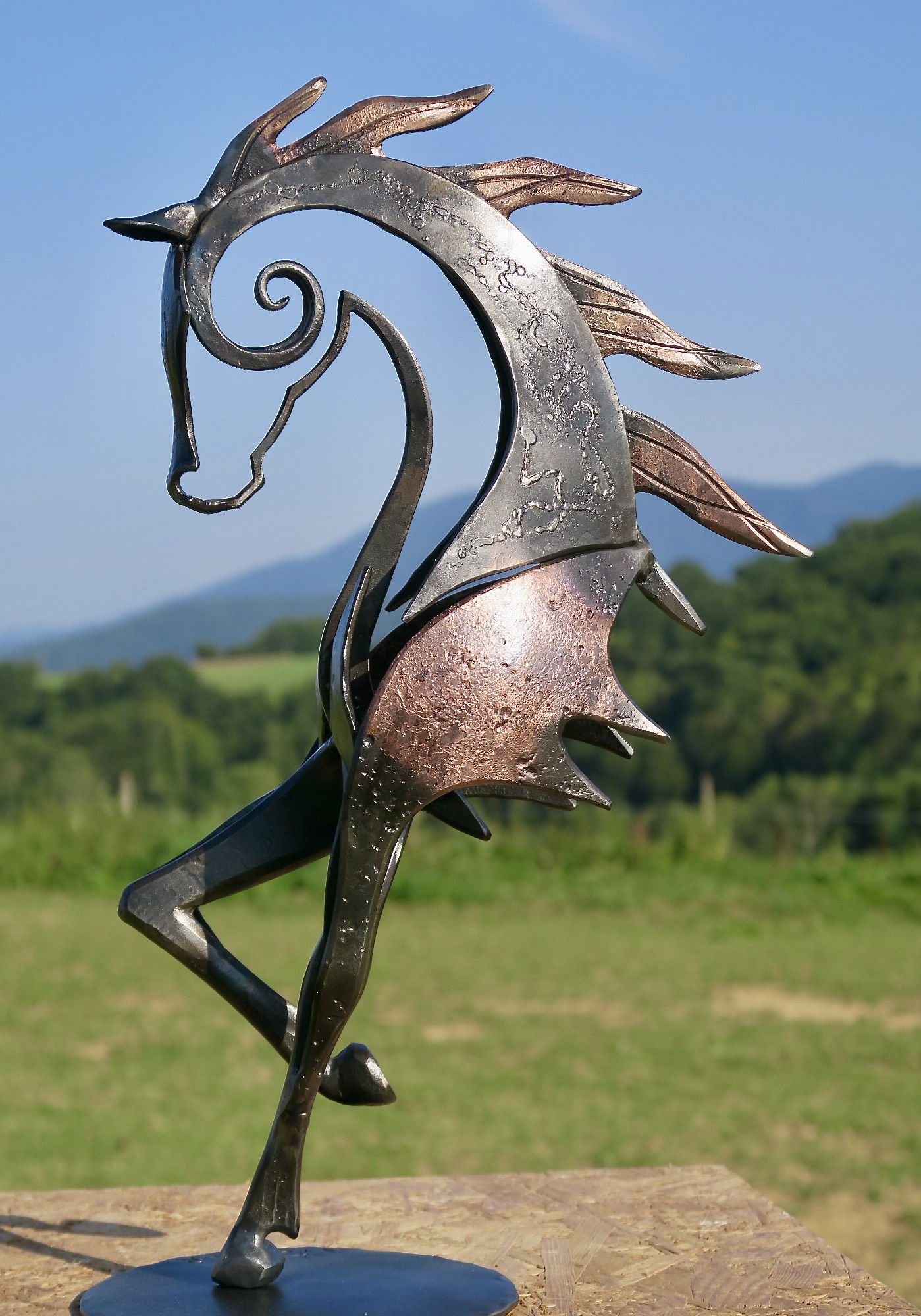 Élément De Temple En Fer Forgé - Népal - Figurine Statue Artisanat Népalais